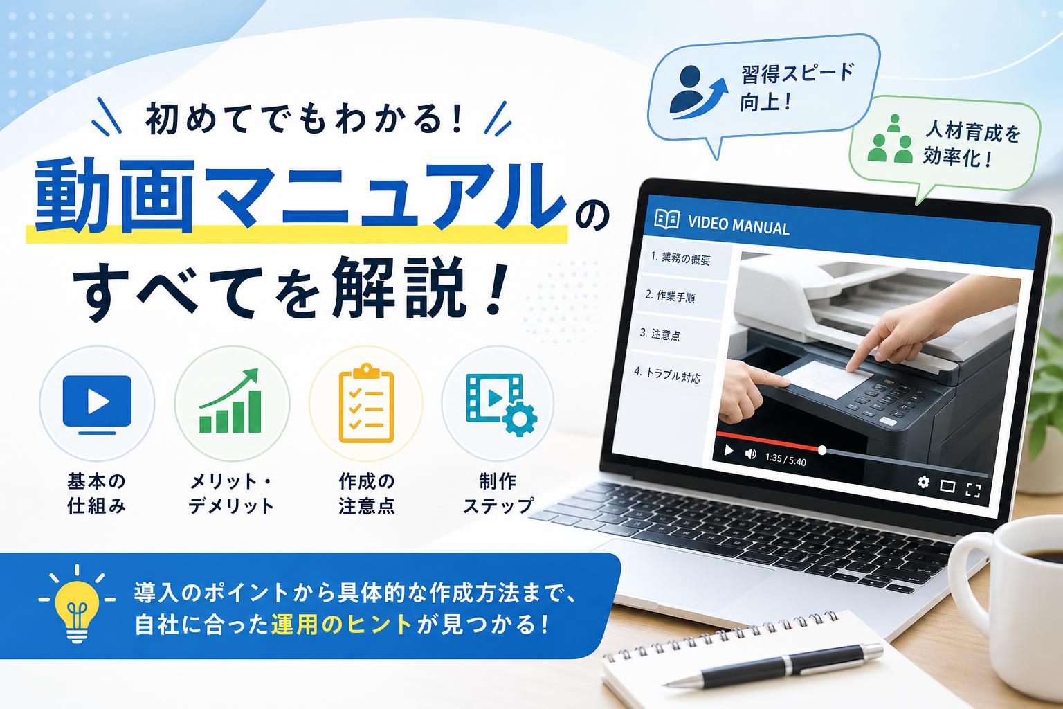 動画マニュアルのメリットは?デメリット・注意点も解説
