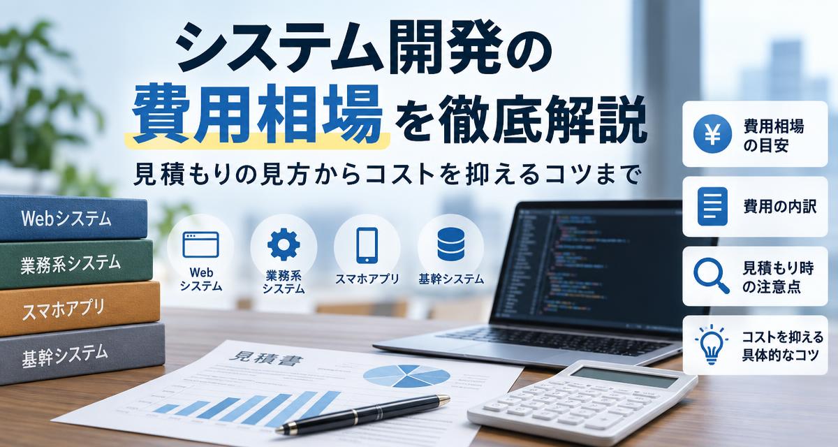 システム開発の費用相場は？影響する要素や見積もり確認時の注意点も