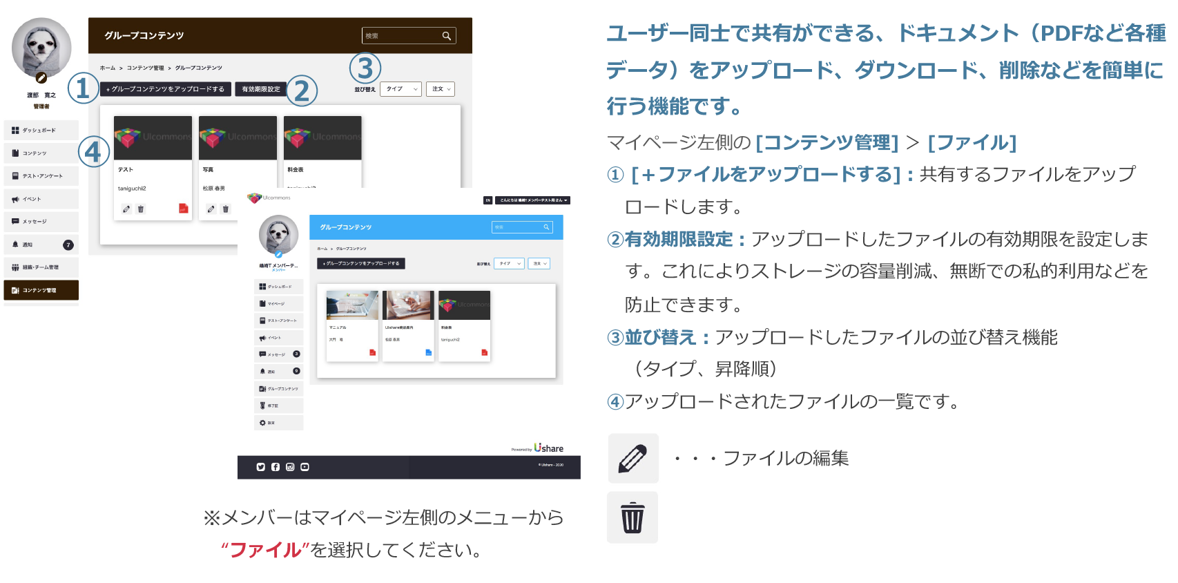 ファイル機能① 無料オプション