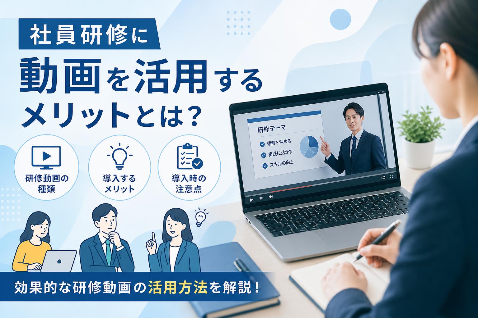 社員研修で動画を活用するメリットや注意点を解説